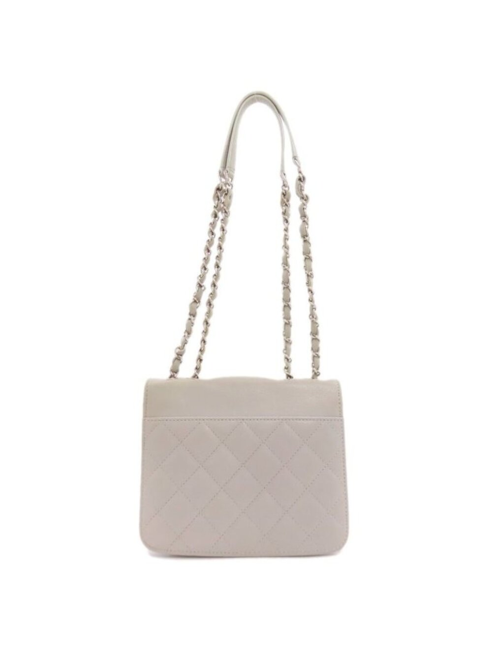 Chanel Half CC Logo Silver Shoulder Bag - Picture 2 of 15